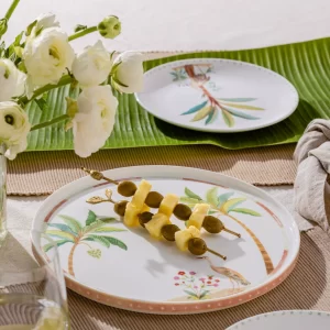 Eterna round platter styled with set