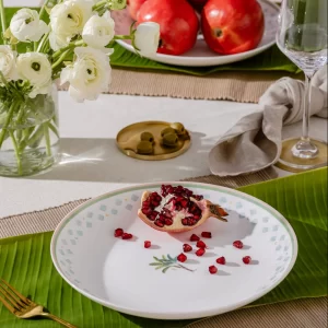 Eterna shallow bowls set styled on table