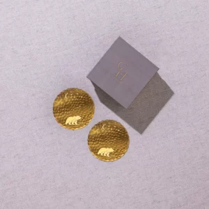 Masion Lustré Bear coasters in gift box