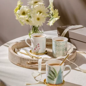 Mirelle tea mugs styled as set