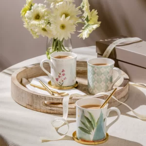 Monarc tea mugs styled as set