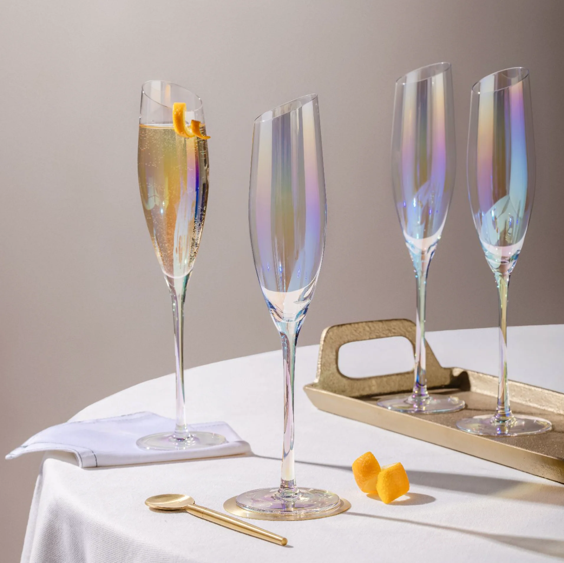 Opalescent Champagne Flute - Set of 4