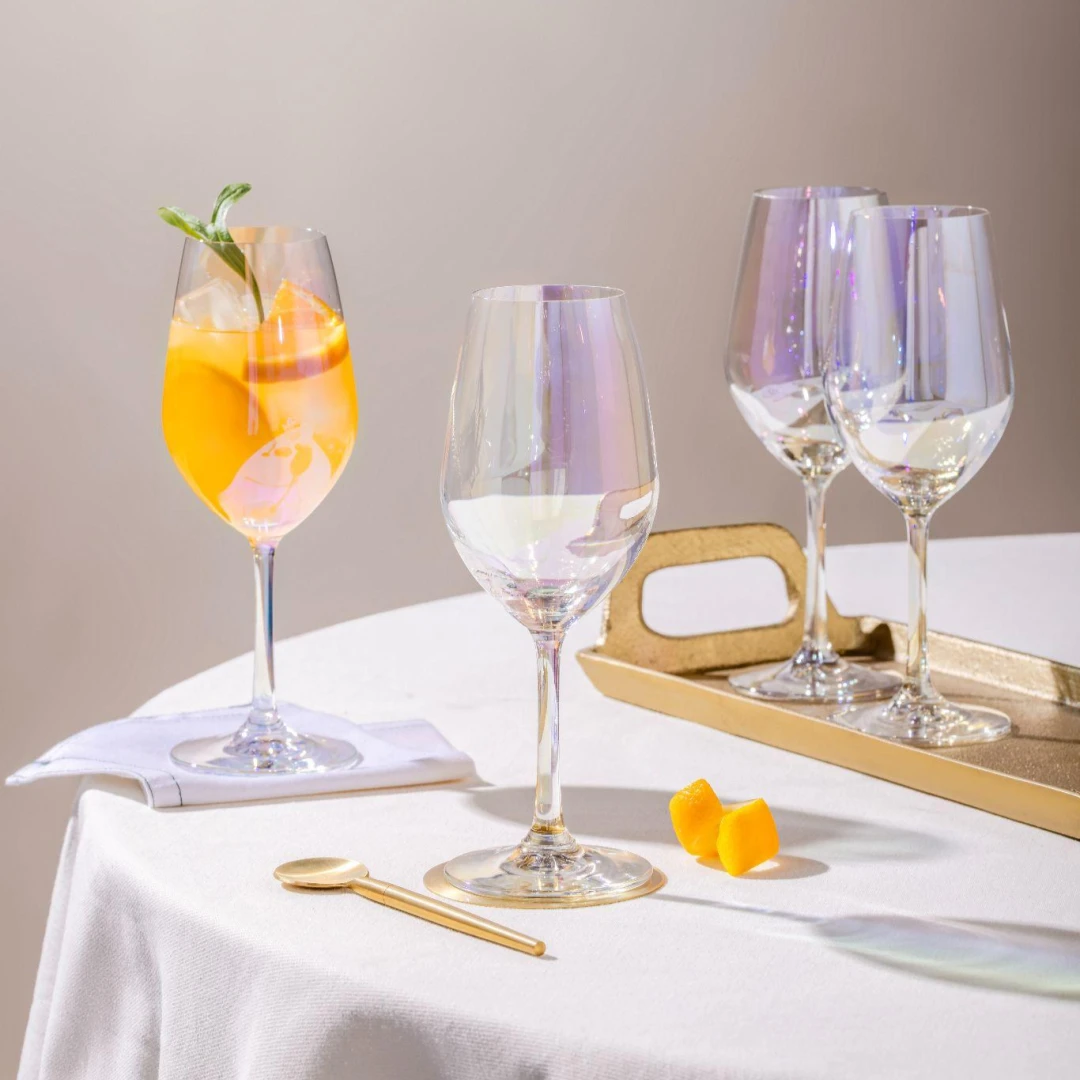 Opalescent Stem Glass - Set of 4