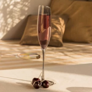 Slate champagne flute with contemporary finish