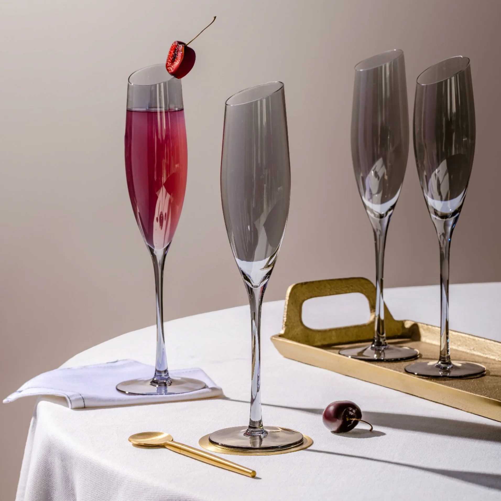 Slate Champagne Flute - Set of 4